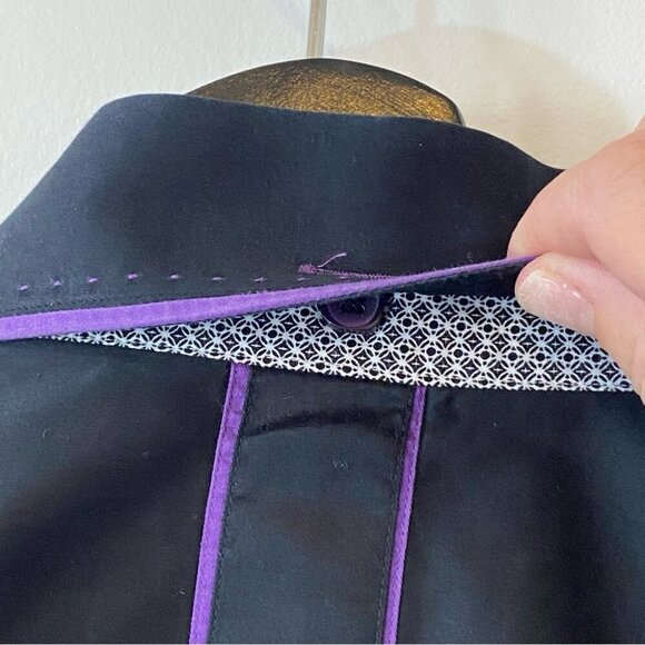 Bertigo High End Modern fit Design Black and Purple 100% Cotton Wide Cuffs XXL - Picture 4 of 16